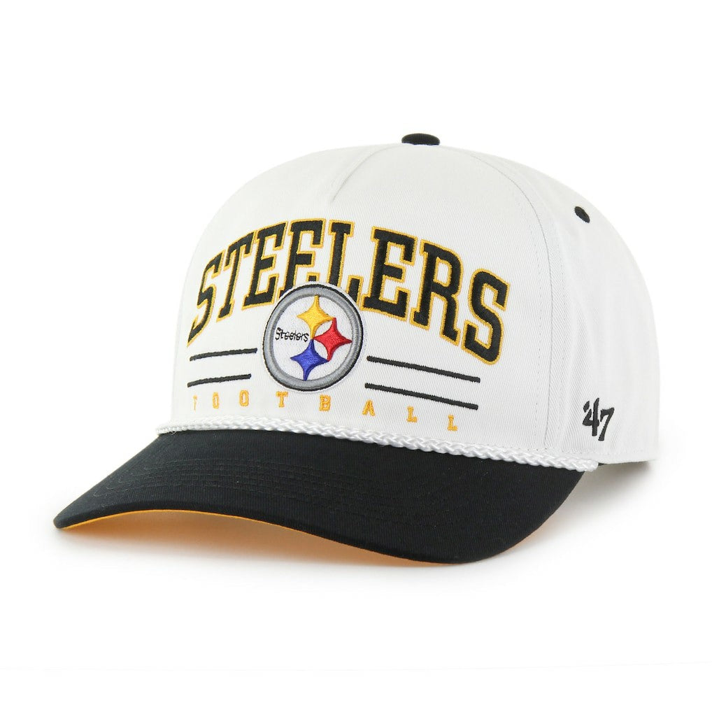 Pittsburgh Steelers '47 Roscoe Two-Toned Hitch Adjustable Hat - White/Black on sale