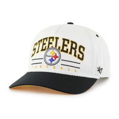 Pittsburgh Steelers '47 Roscoe Two-Toned Hitch Adjustable Hat - White/Black on sale