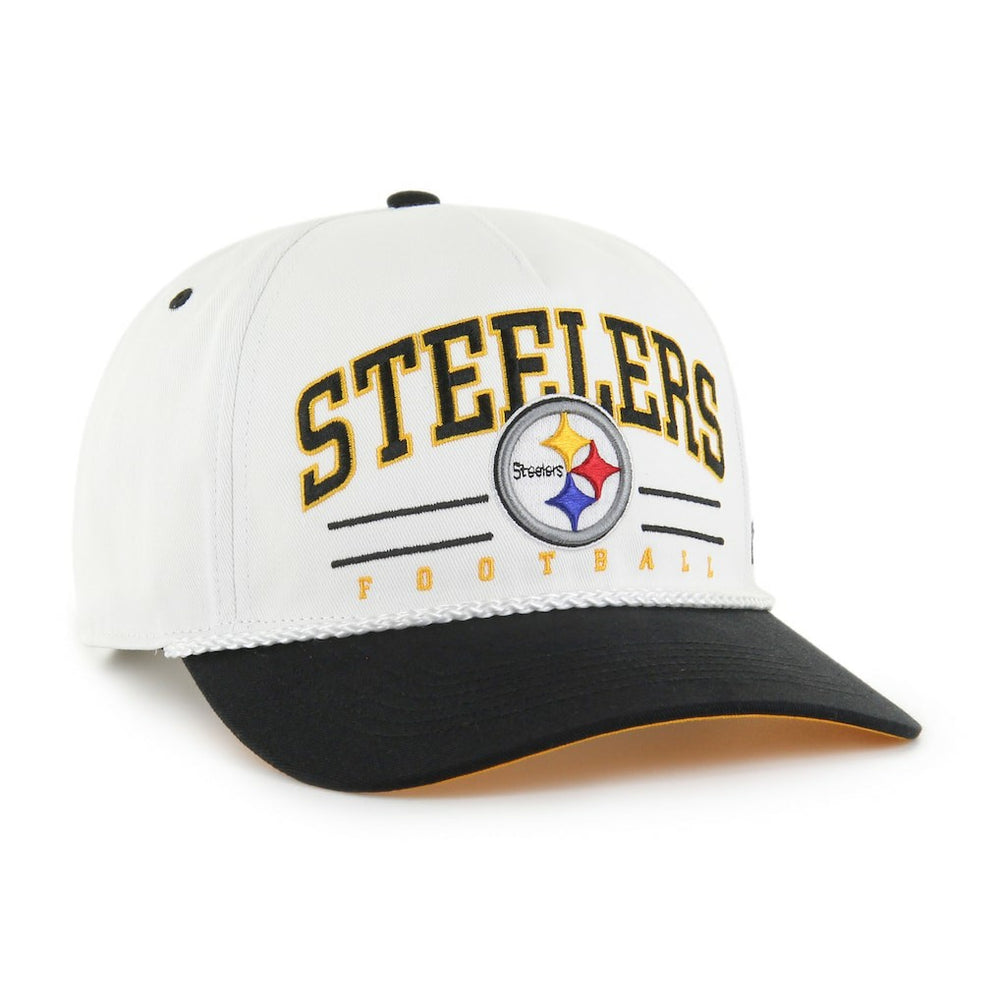Pittsburgh Steelers '47 Roscoe Two-Toned Hitch Adjustable Hat - White/Black on sale
