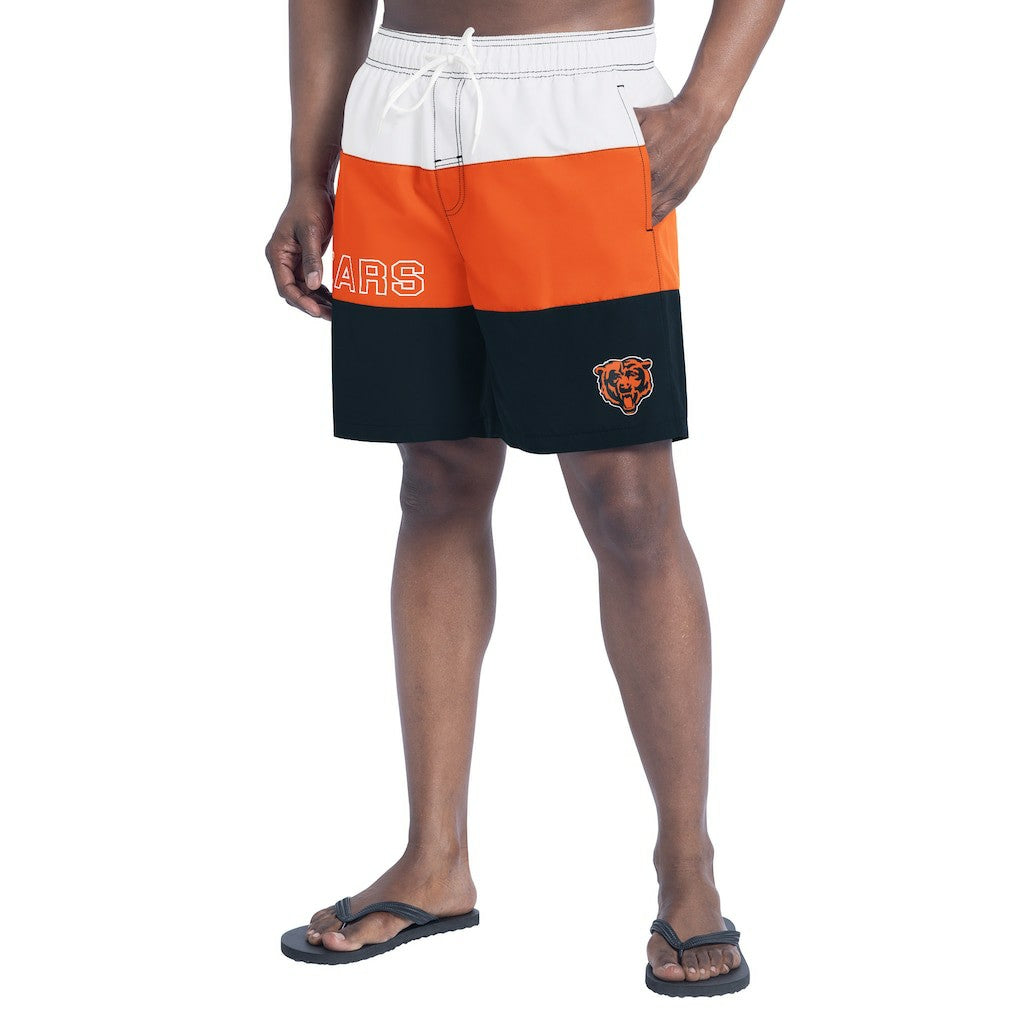Chicago Bears G-III Sports by Carl Banks Sunrise Volley Swim Shorts - Navy/Orange outlet