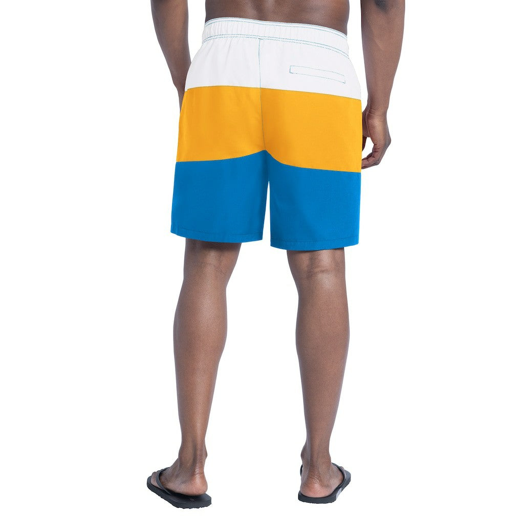 Los Angeles Chargers G-III Sports by Carl Banks Sunrise Volley Swim Shorts - Powder Blue/Gold cheap