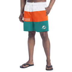 Miami Dolphins G-III Sports by Carl Banks Sunrise Volley Swim Shorts - Aqua/Orange sale