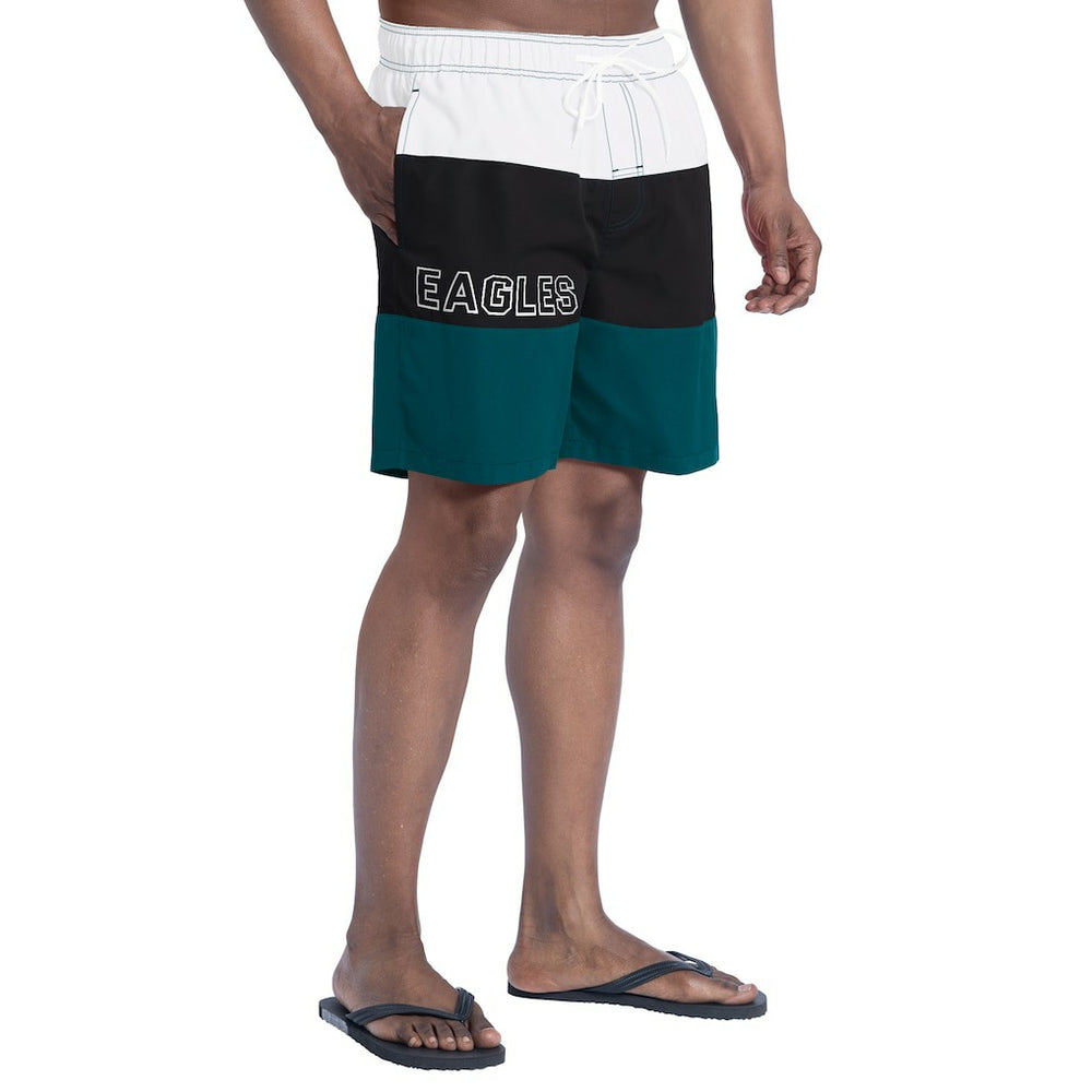 Philadelphia Eagles G-III Sports by Carl Banks Sunrise Volley Swim Shorts - Midnight Green/Black on sale