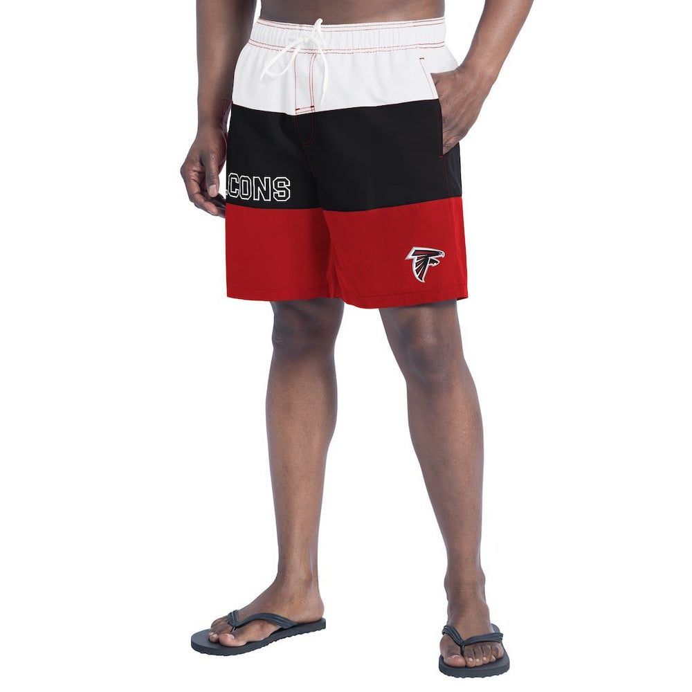 Atlanta Falcons G-III Sports by Carl Banks Sunrise Volley Swim Shorts - Red/Black on sale
