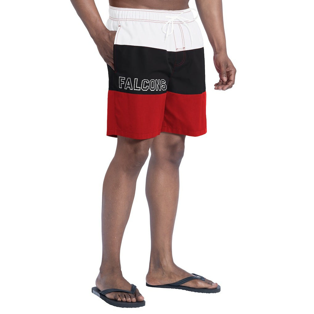 Atlanta Falcons G-III Sports by Carl Banks Sunrise Volley Swim Shorts - Red/Black on sale