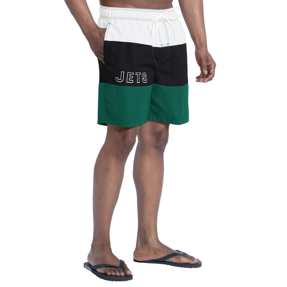 New York Jets G-III Sports by Carl Banks Sunrise Volley Swim Shorts - Green/Black sale