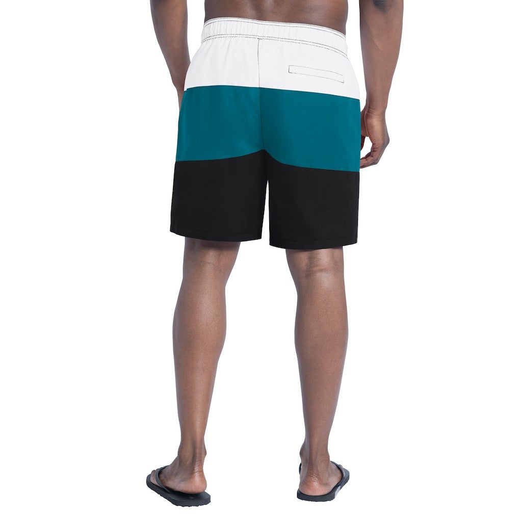 Jacksonville Jaguars G-III Sports by Carl Banks Sunrise Volley Swim Shorts - Black/Teal for sale