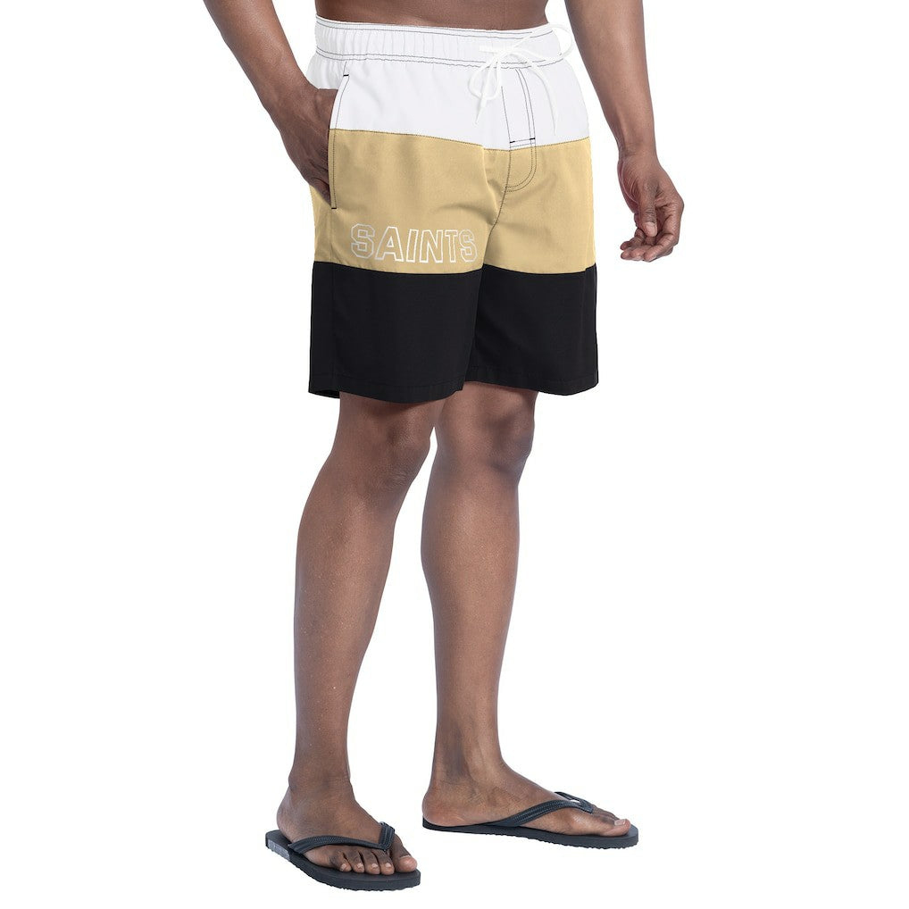 New Orleans Saints G-III Sports by Carl Banks Sunrise Volley Swim Shorts - Black/Gold outlet