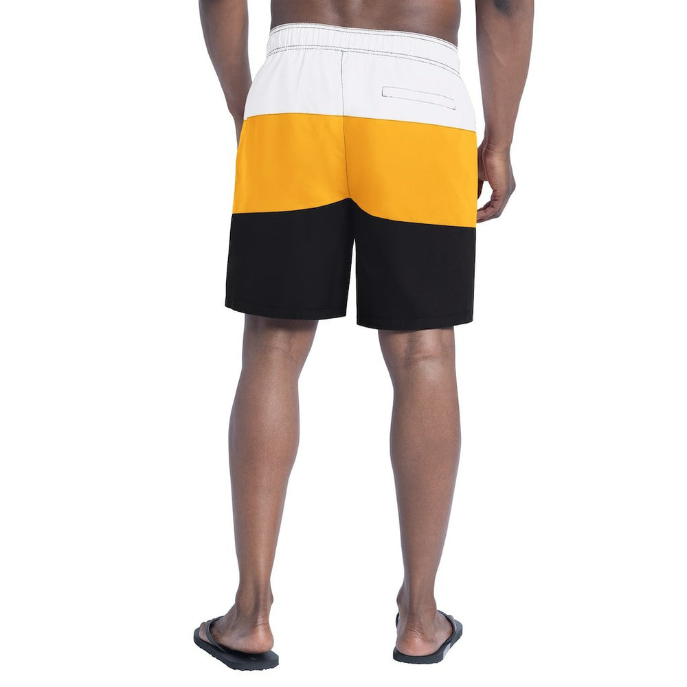 Pittsburgh Steelers G-III Sports by Carl Banks Sunrise Volley Swim Shorts - Black/Gold cheap