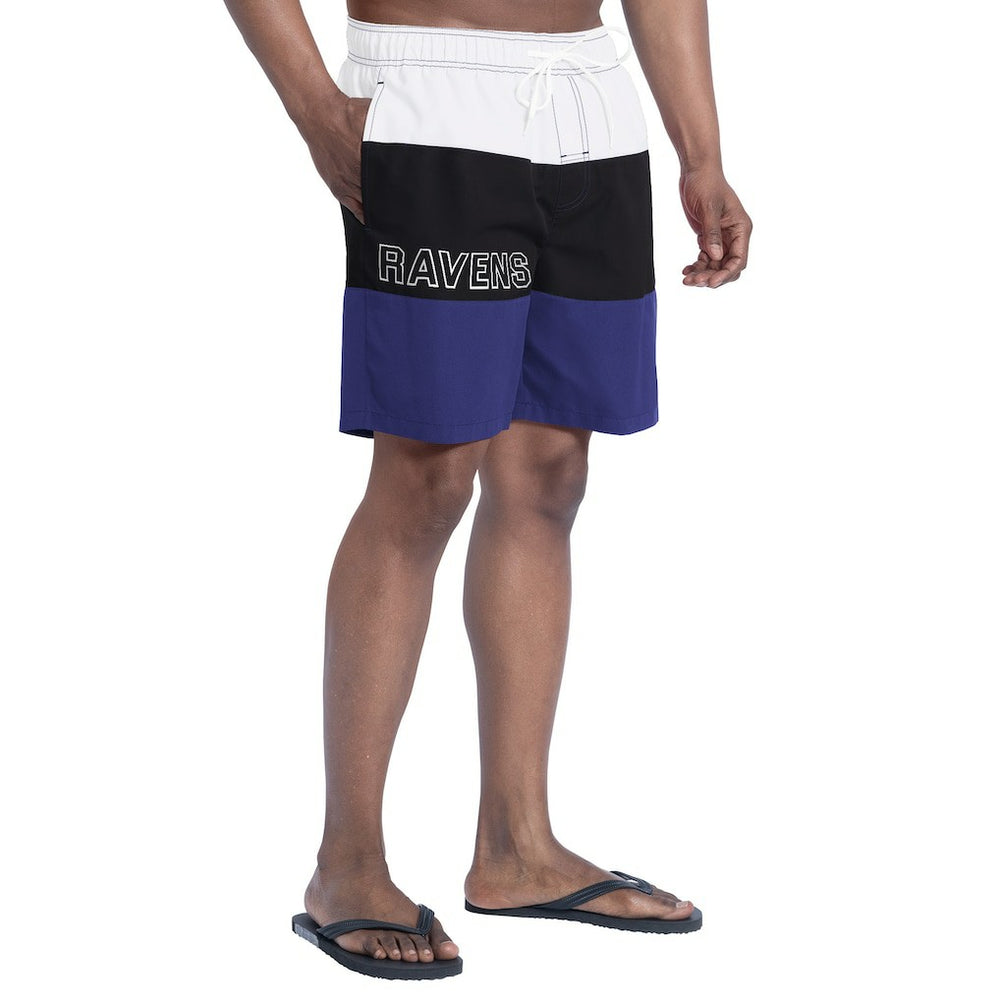 Baltimore Ravens G-III Sports by Carl Banks Sunrise Volley Swim Shorts - Purple/Black cheap