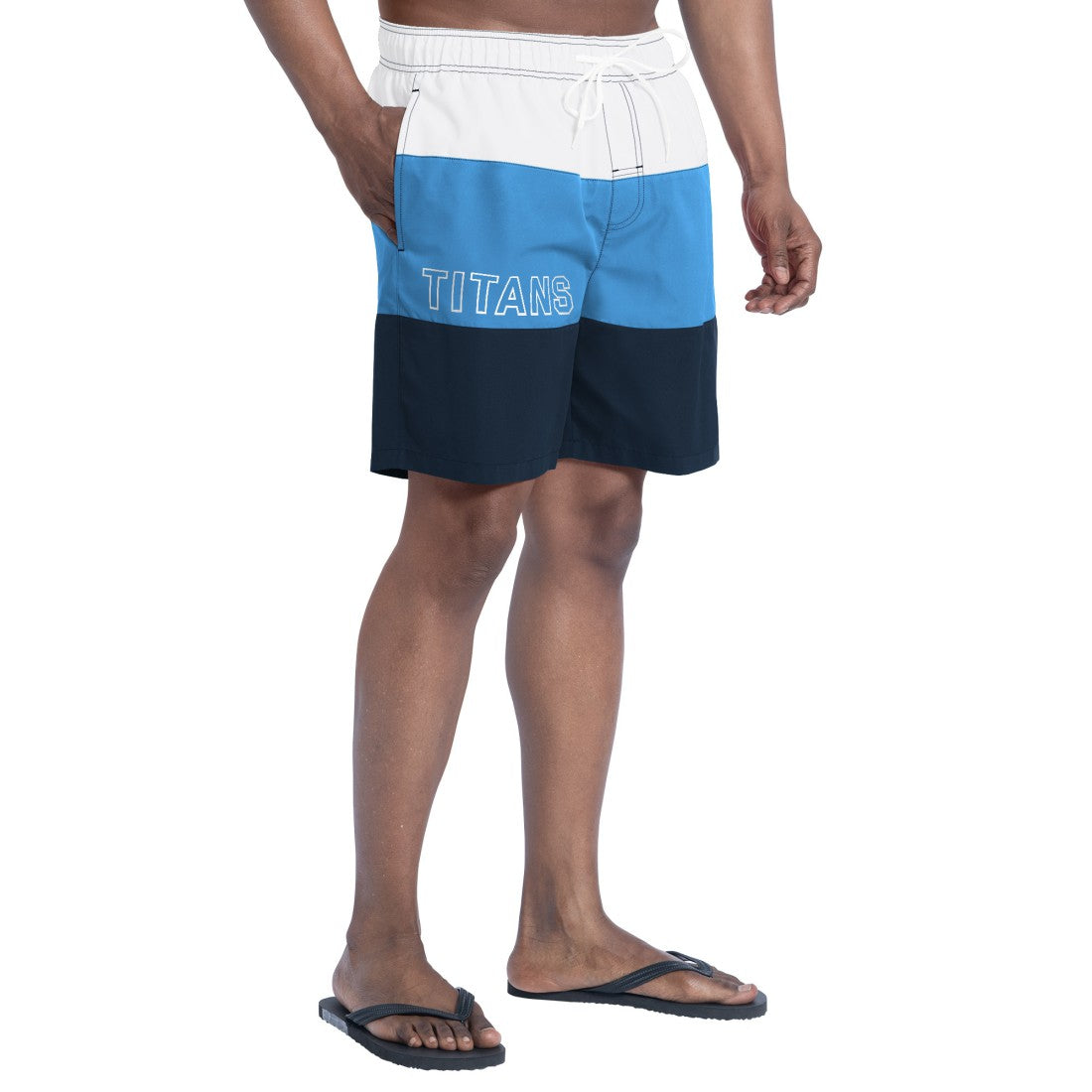 Tennessee Titans G-III Sports by Carl Banks Sunrise Volley Swim Shorts - Navy/Light Blue discount