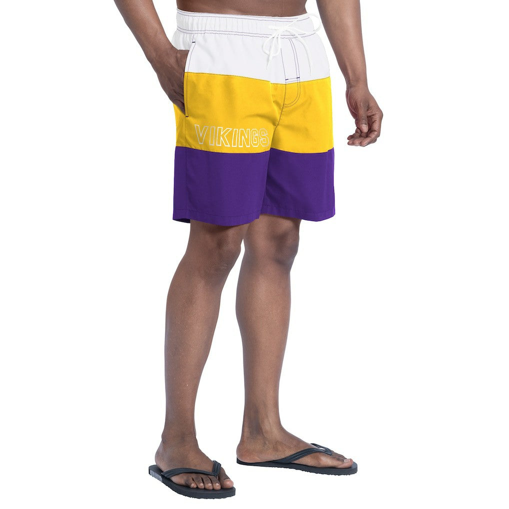 Minnesota Vikings G-III Sports by Carl Banks Sunrise Volley Swim Shorts - Purple/Gold discount