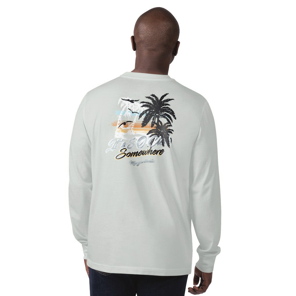 Las Vegas Raiders Margaritaville It's Five O'Clock Somewhere Long Sleeve T-Shirt - Gray for sale