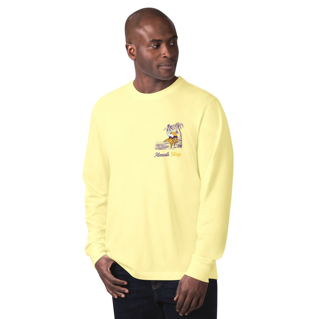 Minnesota Vikings Margaritaville It's Five O'Clock Somewhere Long Sleeve T-Shirt - Yellow on sale