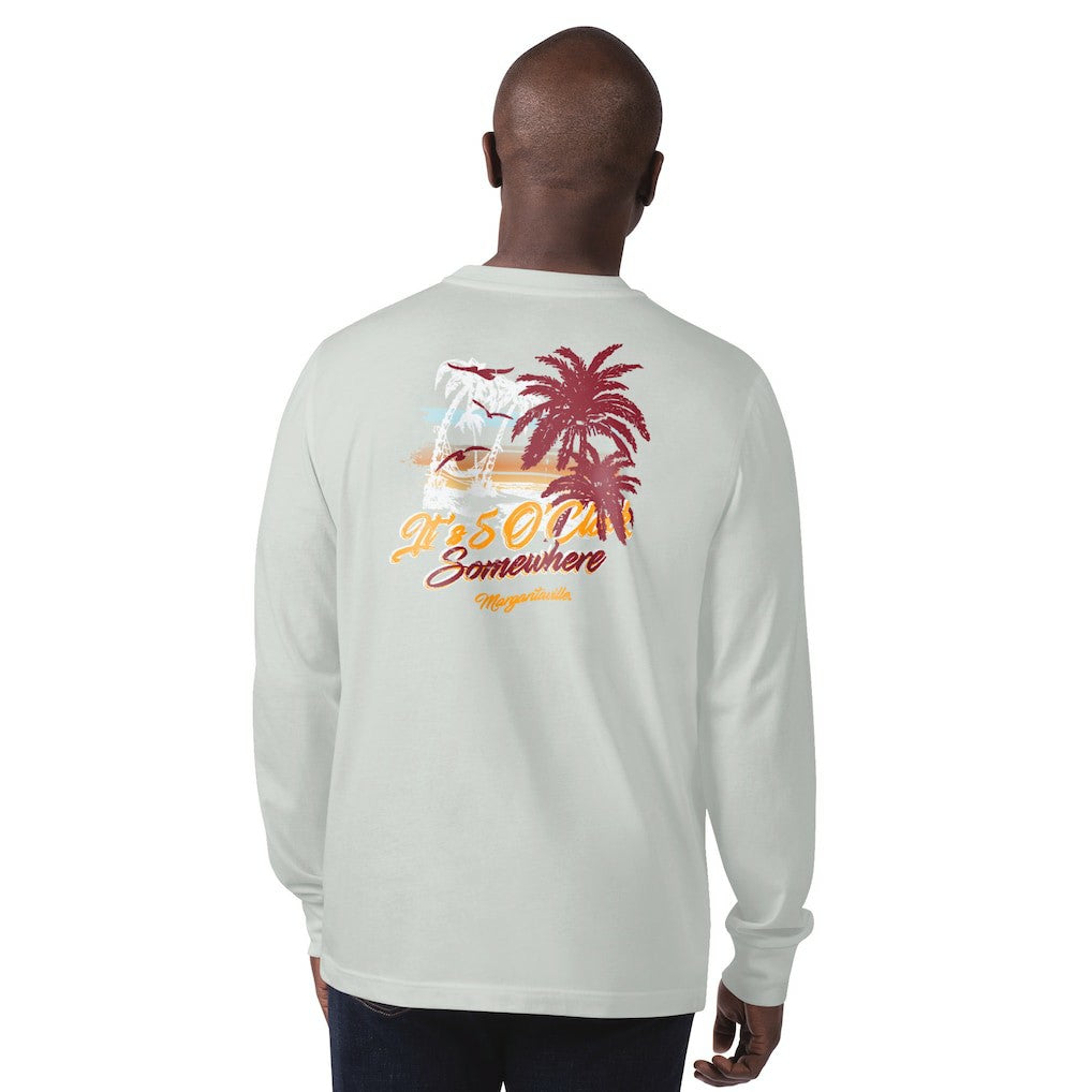 Washington Commanders Margaritaville It's Five O'Clock Somewhere Long Sleeve T-Shirt - Gray on sale