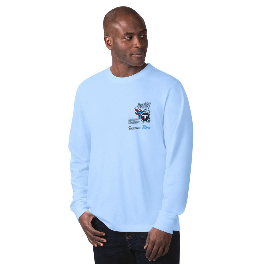 Tennessee Titans Margaritaville It's Five O'Clock Somewhere Long Sleeve T-Shirt - Light Blue on sale