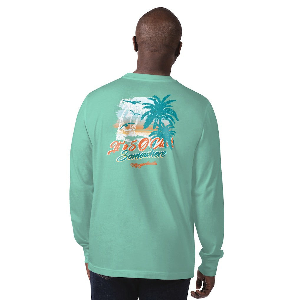 Miami Dolphins Margaritaville It's Five O'Clock Somewhere Long Sleeve T-Shirt - Mint on sale