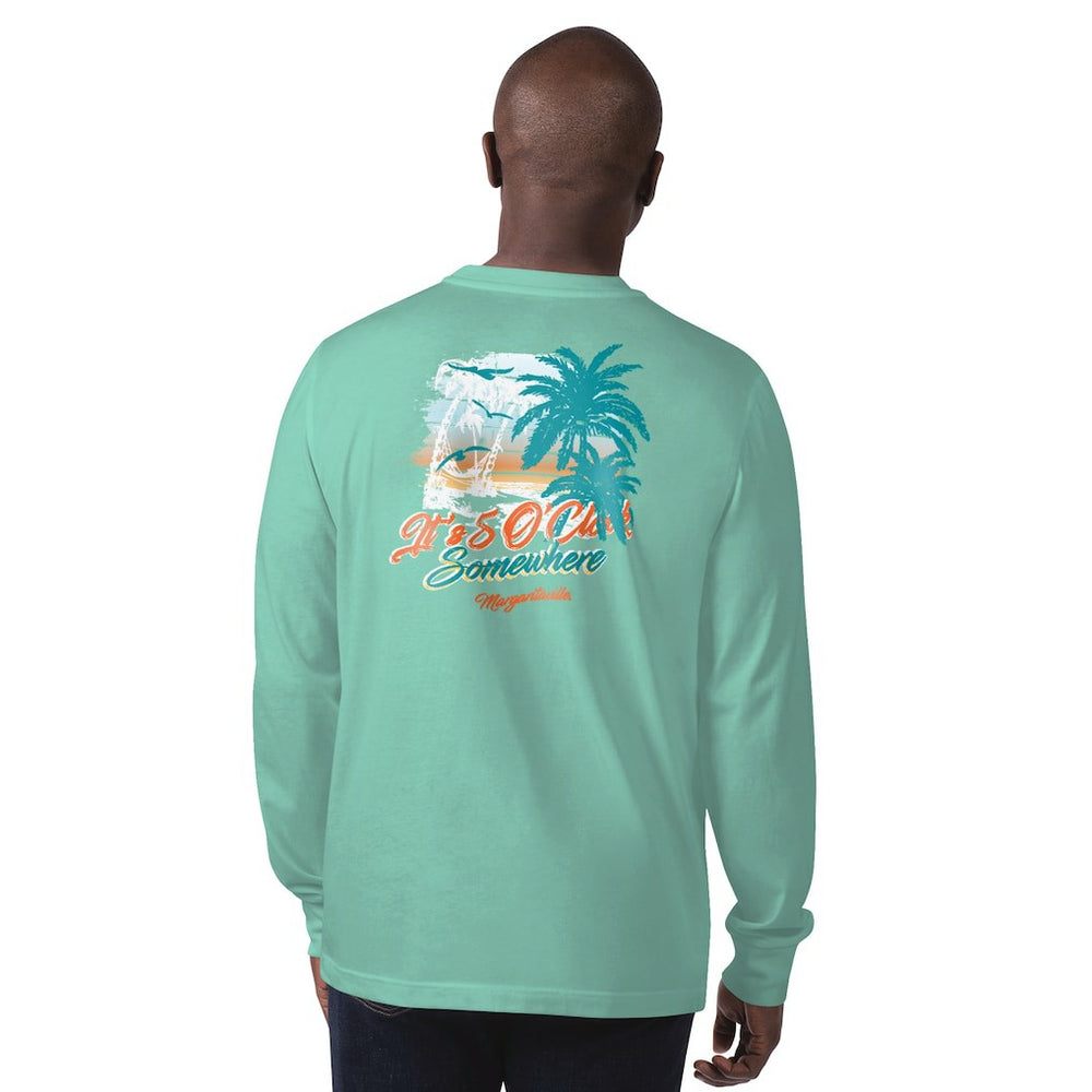 Miami Dolphins Margaritaville It's Five O'Clock Somewhere Long Sleeve T-Shirt - Mint on sale