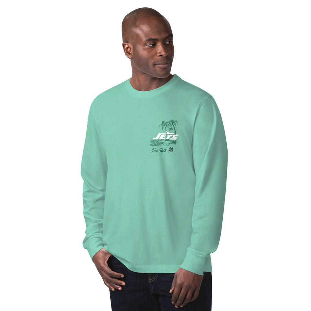 New York Jets Margaritaville It's Five O'Clock Somewhere Long Sleeve T-Shirt - Mint discount