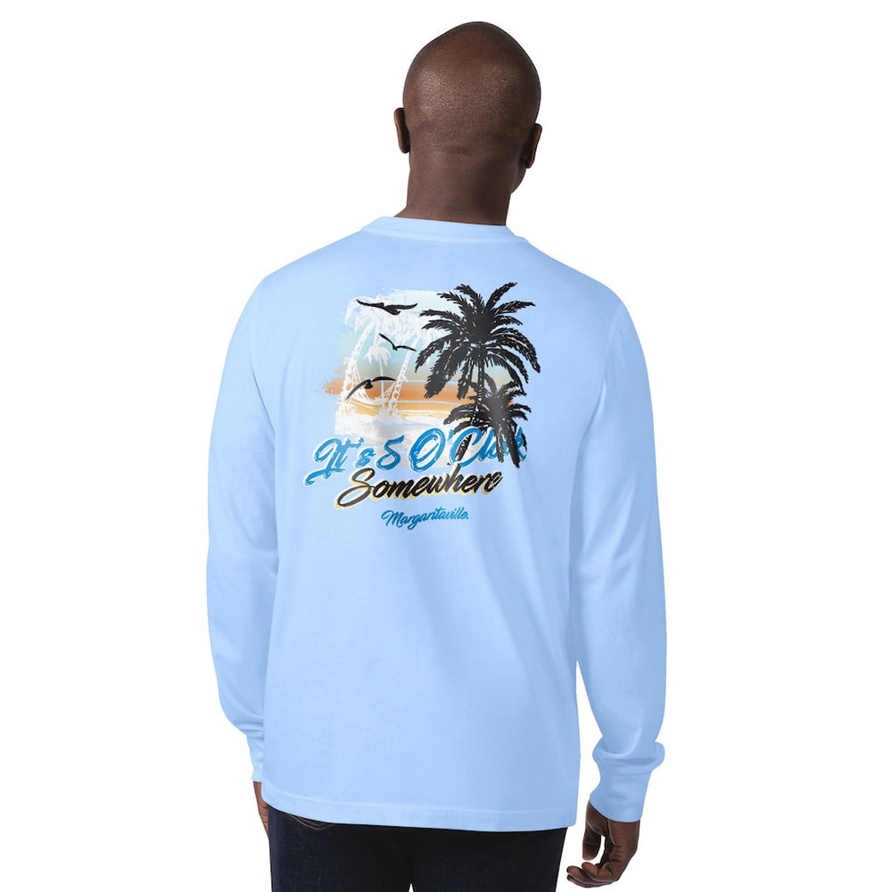 Carolina Panthers Margaritaville It's Five O'Clock Somewhere Long Sleeve T-Shirt - Light Blue on sale