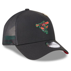 Baltimore Orioles 2025 Big League Chew A-Frame 9FORTY Adjustable Trucker Hat - Black | New Era