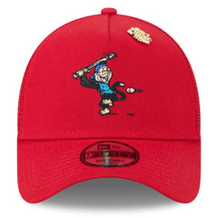 Los Angeles Angels 2025 Big League Chew A-Frame 9FORTY Adjustable Trucker Hat - Red | New Era