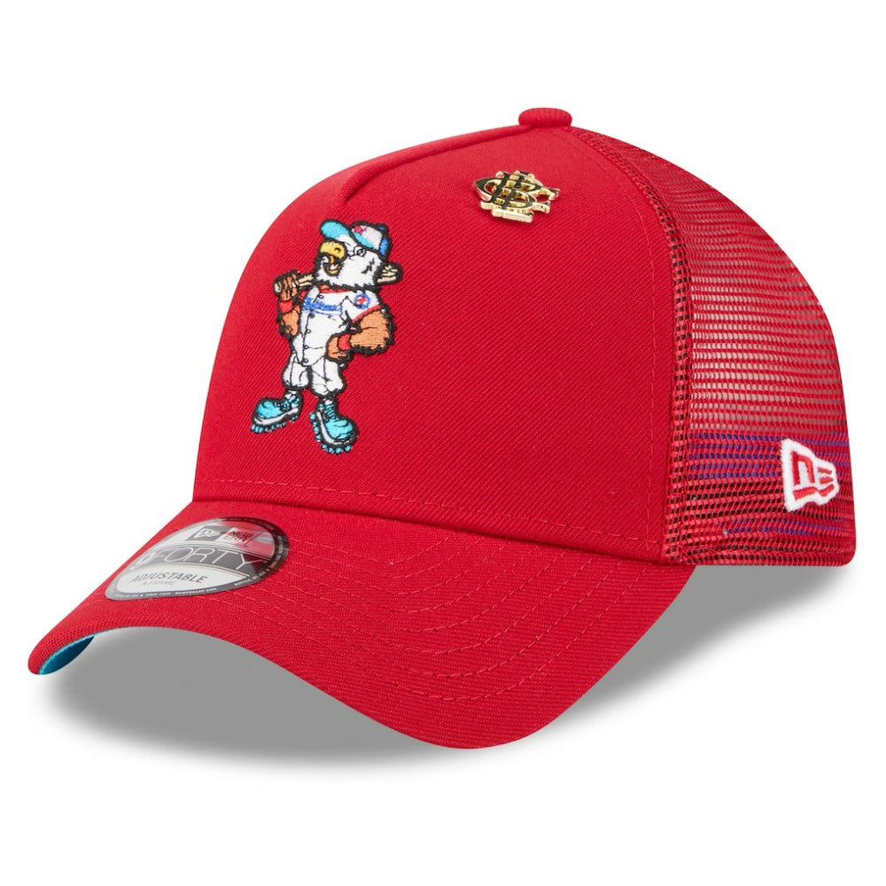 Washington Nationals 2025 Big League Chew A-Frame 9FORTY Adjustable Trucker Hat - Red | New Era