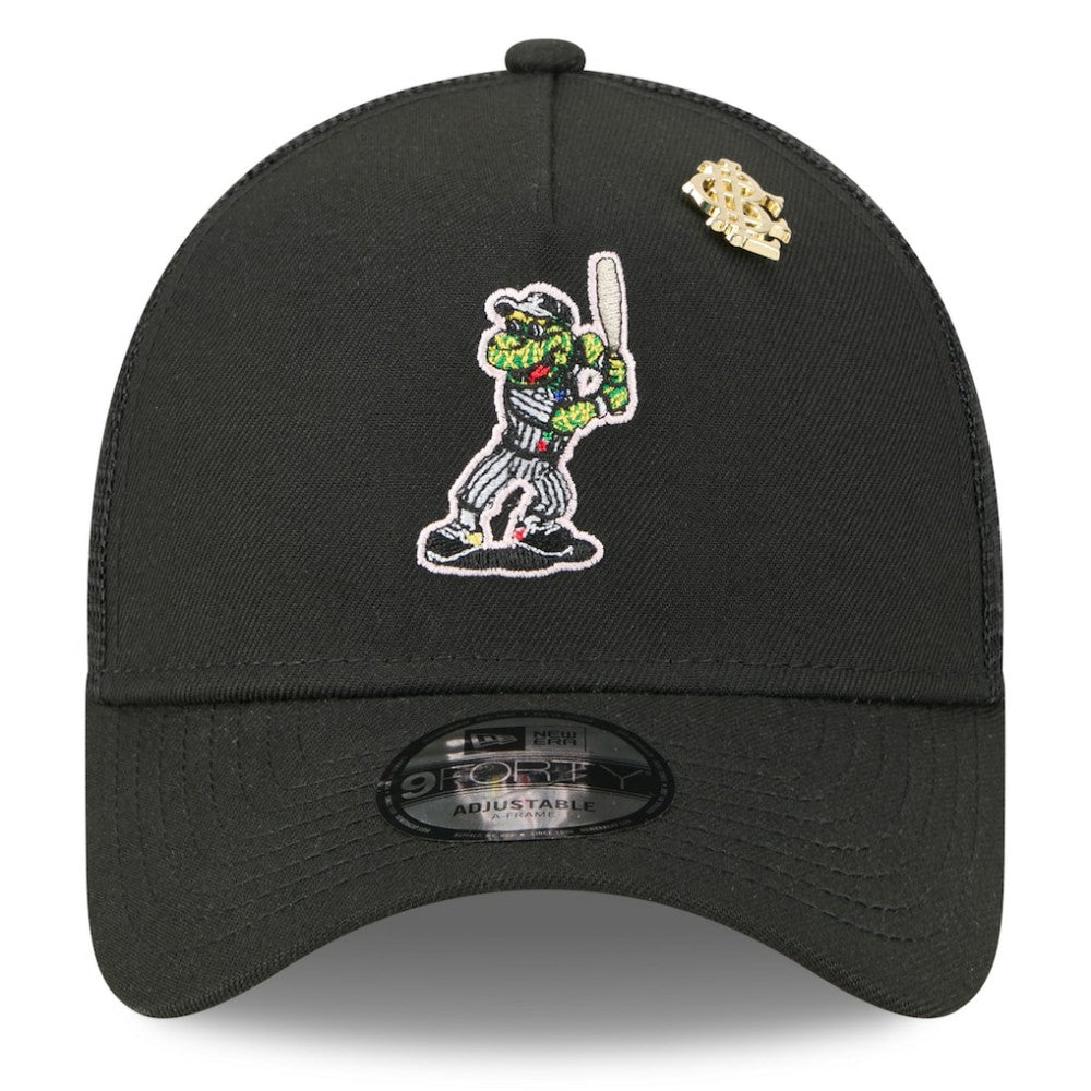 Chicago White Sox 2025 Big League Chew A-Frame 9FORTY Adjustable Trucker Hat - Black | New Era