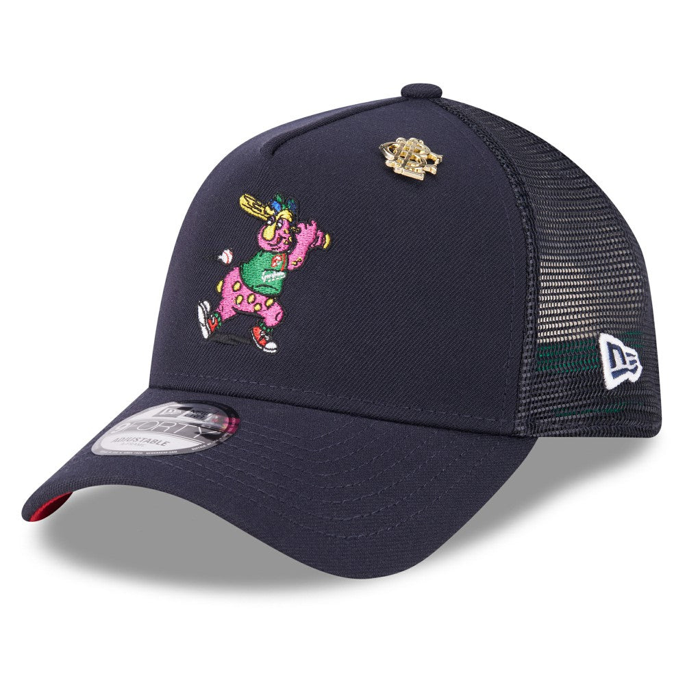 Cleveland Guardians 2025 Big League Chew A-Frame 9FORTY Adjustable Trucker Hat - Navy | New Era