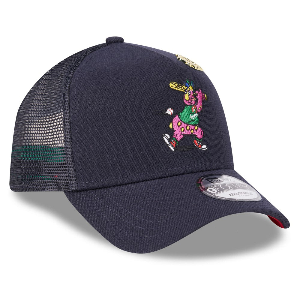 Cleveland Guardians 2025 Big League Chew A-Frame 9FORTY Adjustable Trucker Hat - Navy | New Era