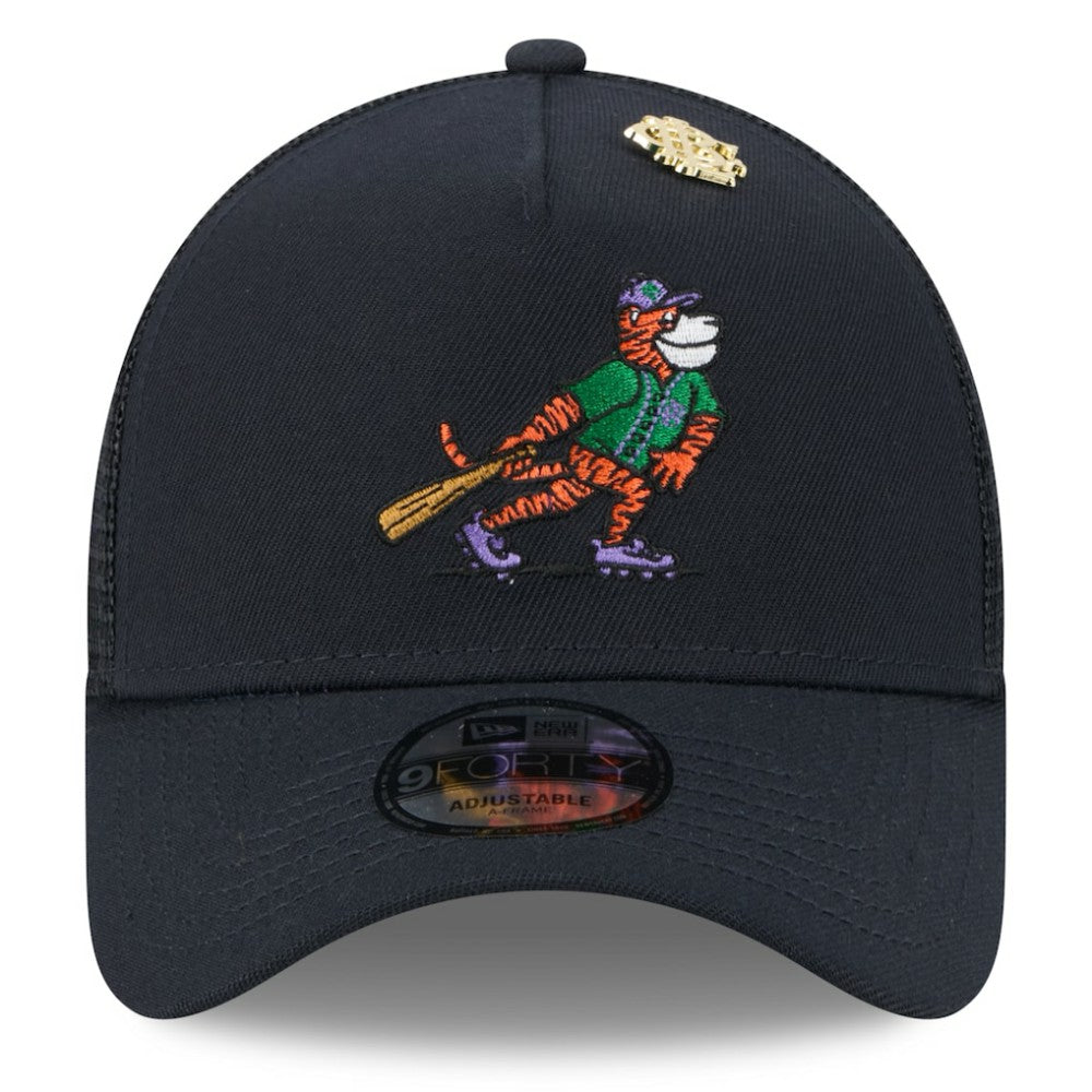 Detroit Tigers 2025 Big League Chew A-Frame 9FORTY Adjustable Trucker Hat - Navy | New Era