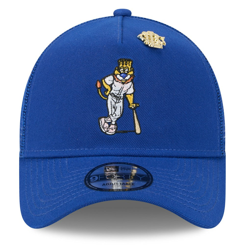 Kansas City Royals 2025 Big League Chew A-Frame 9FORTY Adjustable Trucker Hat - Royal | New Era