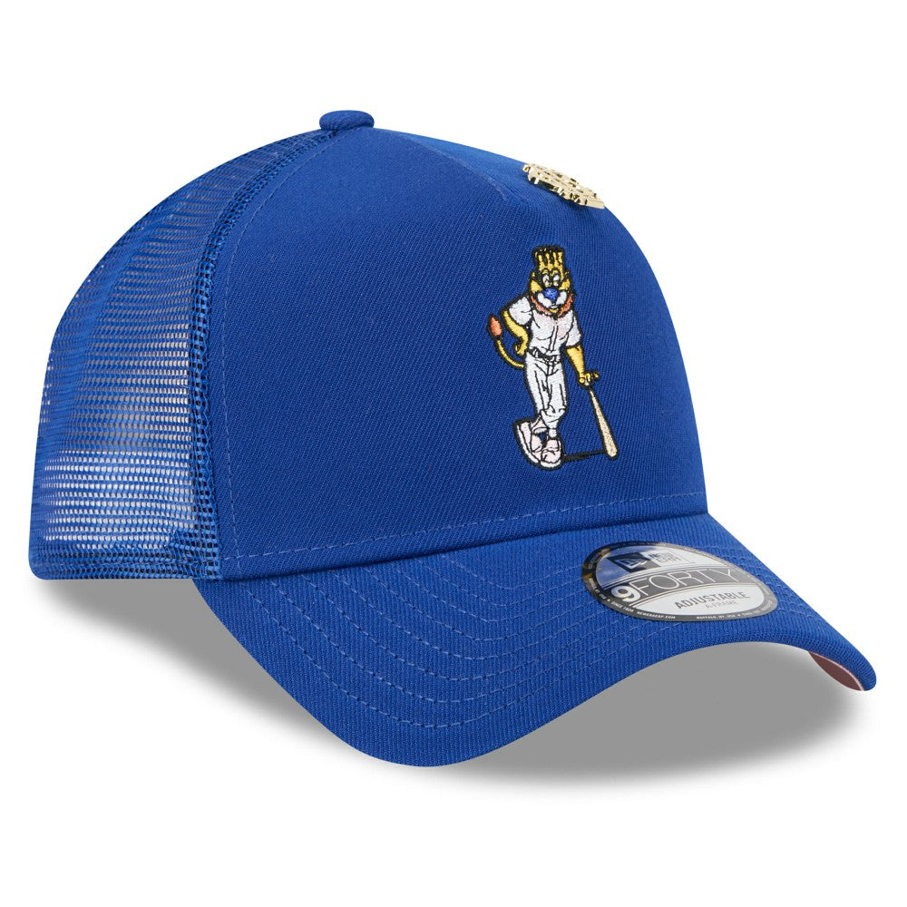 Kansas City Royals 2025 Big League Chew A-Frame 9FORTY Adjustable Trucker Hat - Royal | New Era