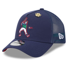 Milwaukee Brewers 2025 Big League Chew A-Frame 9FORTY Adjustable Trucker Hat - Navy | New Era