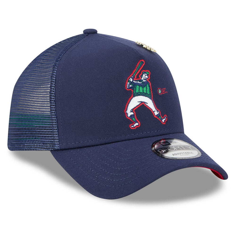 Milwaukee Brewers 2025 Big League Chew A-Frame 9FORTY Adjustable Trucker Hat - Navy | New Era