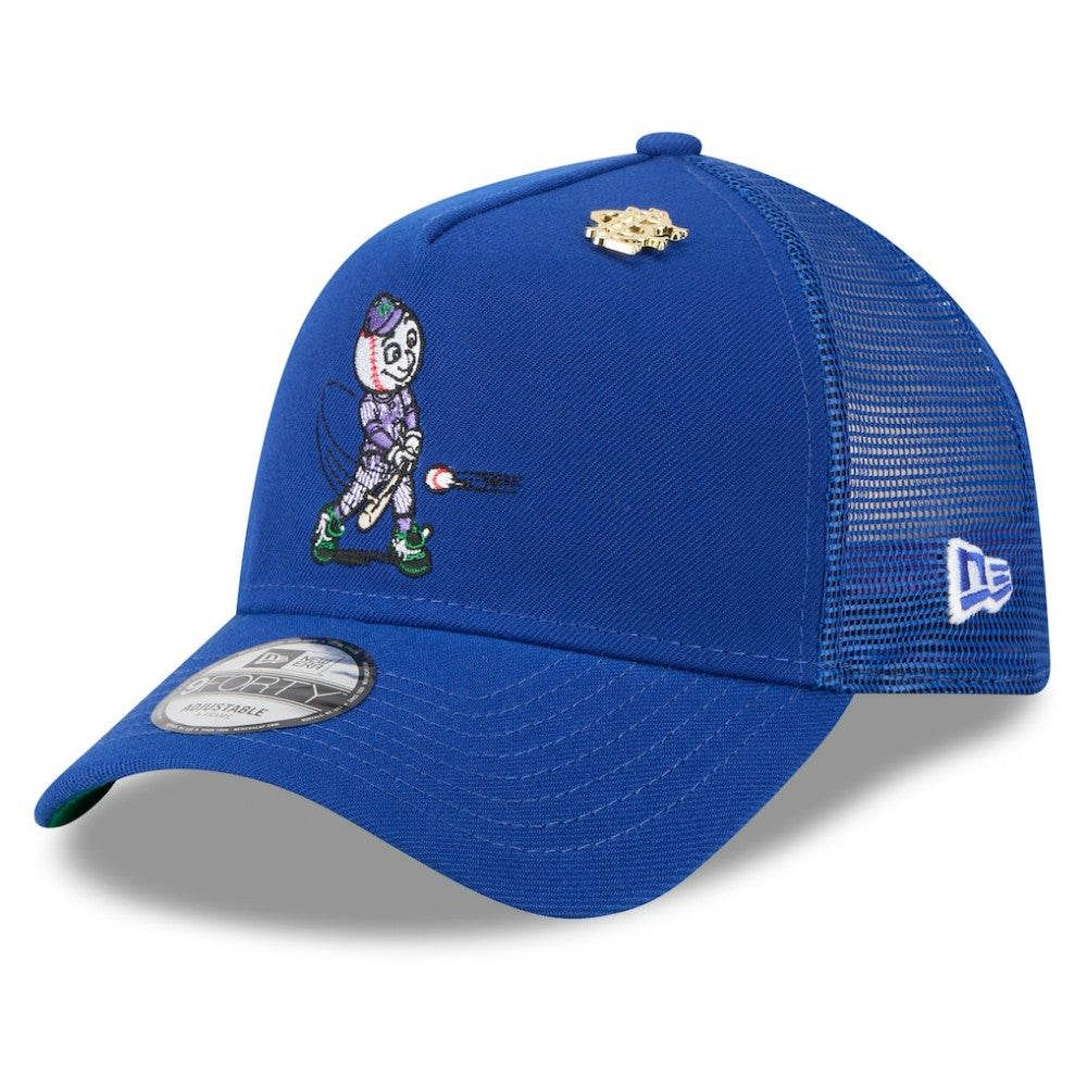 New York Mets 2025 Big League Chew A-Frame 9FORTY Adjustable Trucker Hat - Royal | New Era