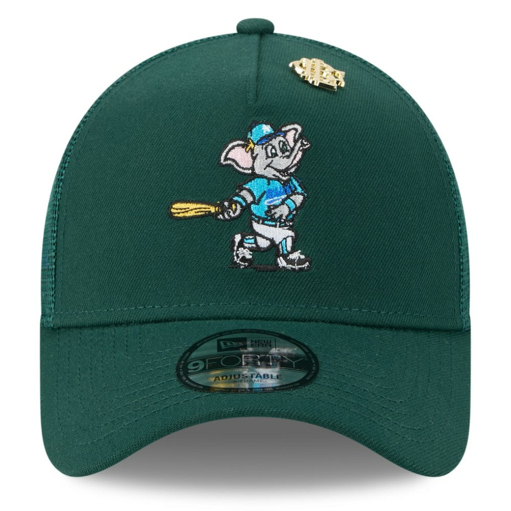 Athletics 2025 Big League Chew A-Frame 9FORTY Adjustable Trucker Hat - Green | New Era