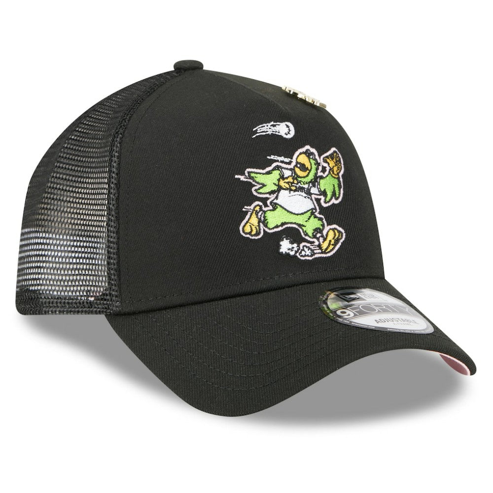 Pittsburgh Pirates 2025 Big League Chew A-Frame 9FORTY Adjustable Trucker Hat - Black | New Era