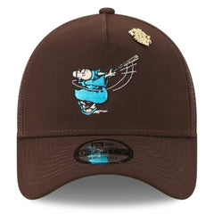 San Diego Padres 2025 Big League Chew A-Frame 9FORTY Adjustable Trucker Hat - Brown | New Era