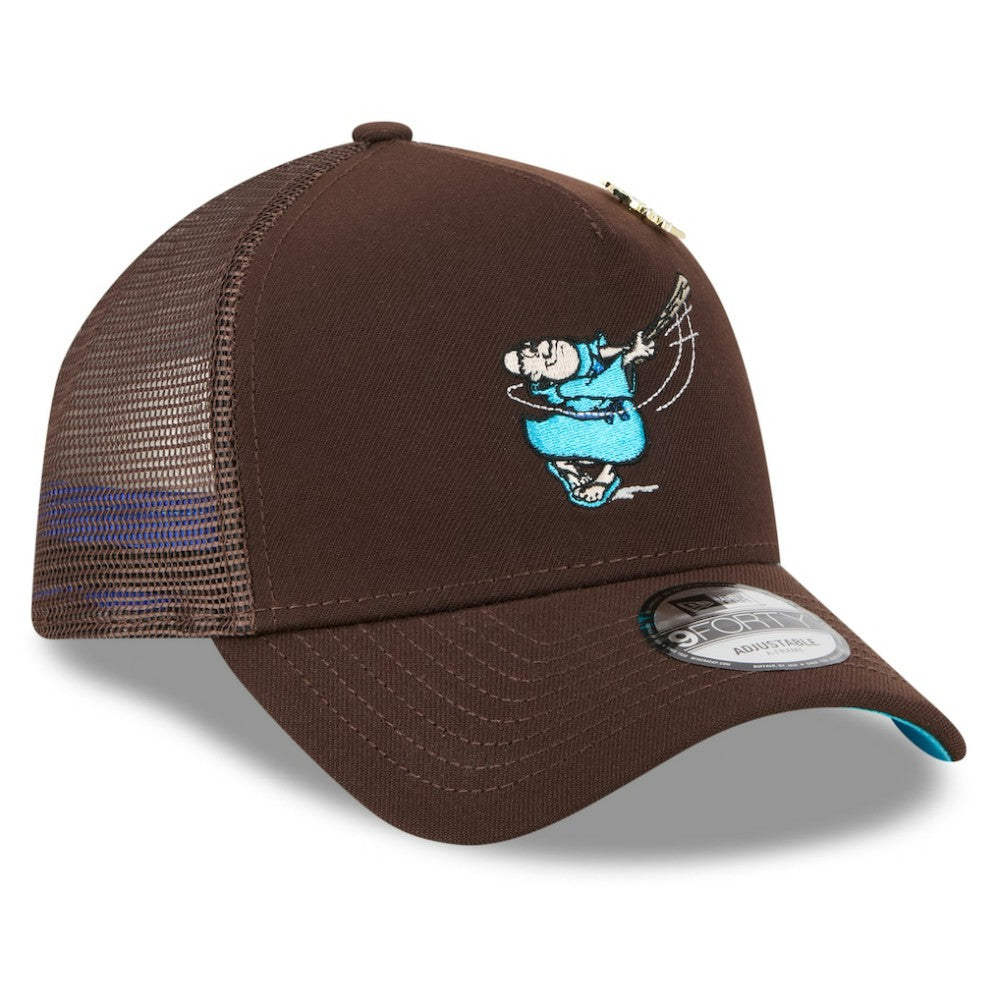 San Diego Padres 2025 Big League Chew A-Frame 9FORTY Adjustable Trucker Hat - Brown | New Era