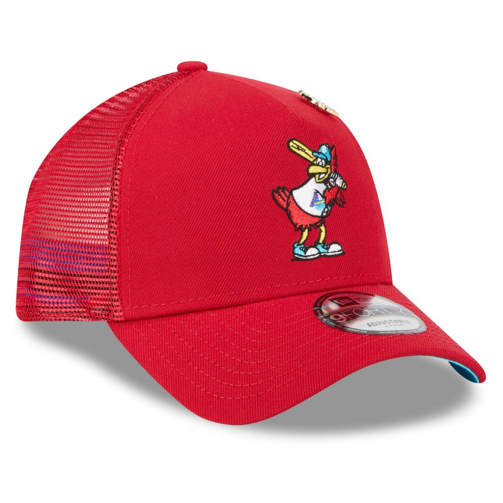 St. Louis Cardinals 2025 Big League Chew A-Frame 9FORTY Adjustable Trucker Hat - Red | New Era