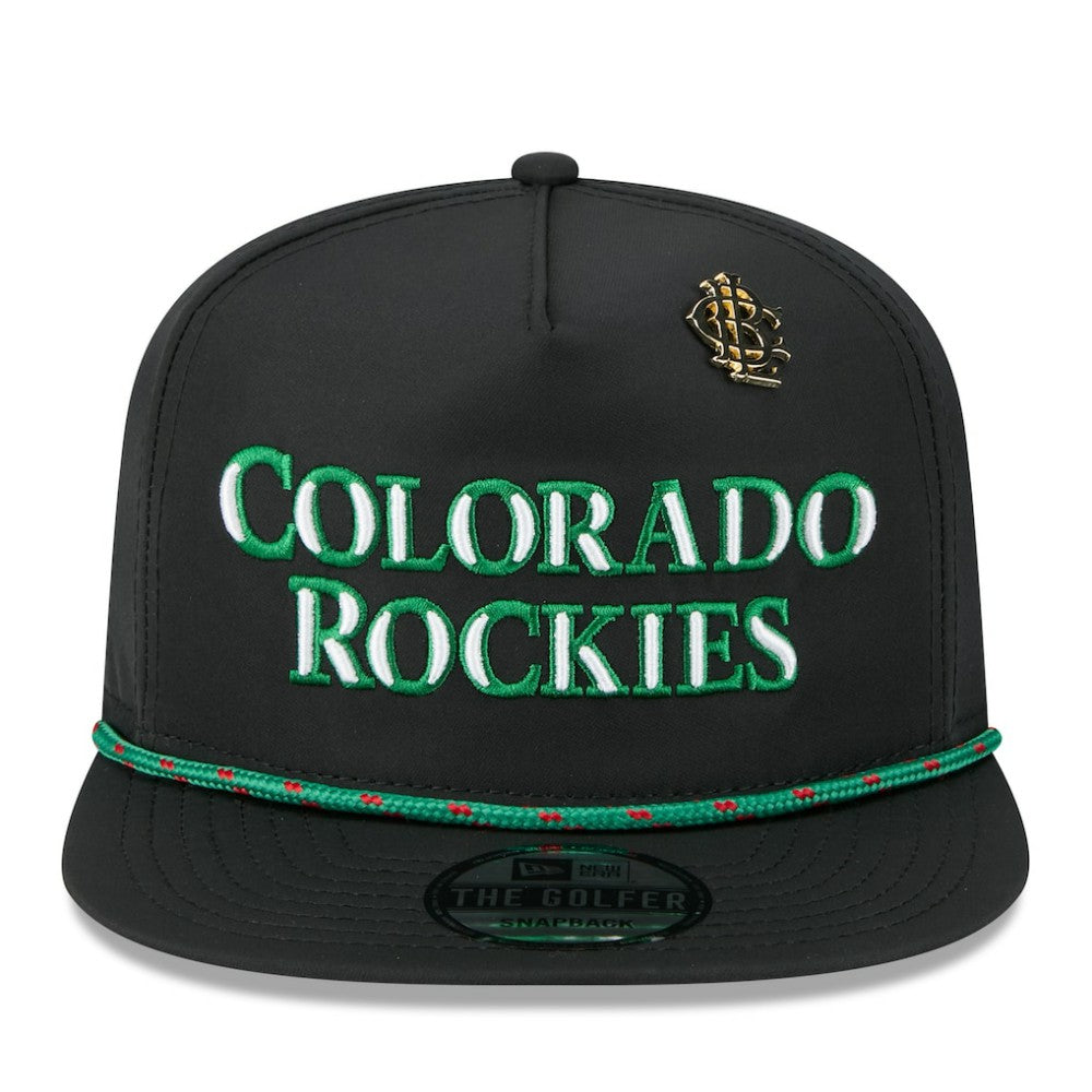 Colorado Rockies 2025 Big League Chew Golfer Snapback Hat - Black | New Era