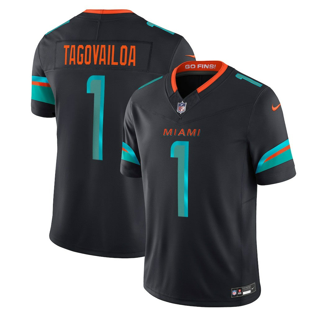 Tua Tagovailoa Miami Dolphins 2025 Rivalries Collection Limited Jersey - Pitch Blue | Nike on sale
