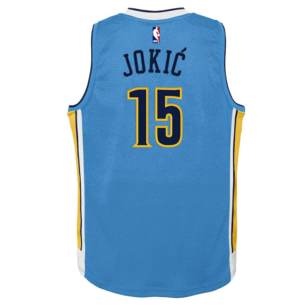 Nikola Jokic Denver Nuggets Youth 2016/17 Hardwood Classics Swingman Jersey sale - Light Blue | Mitchell & Ness online