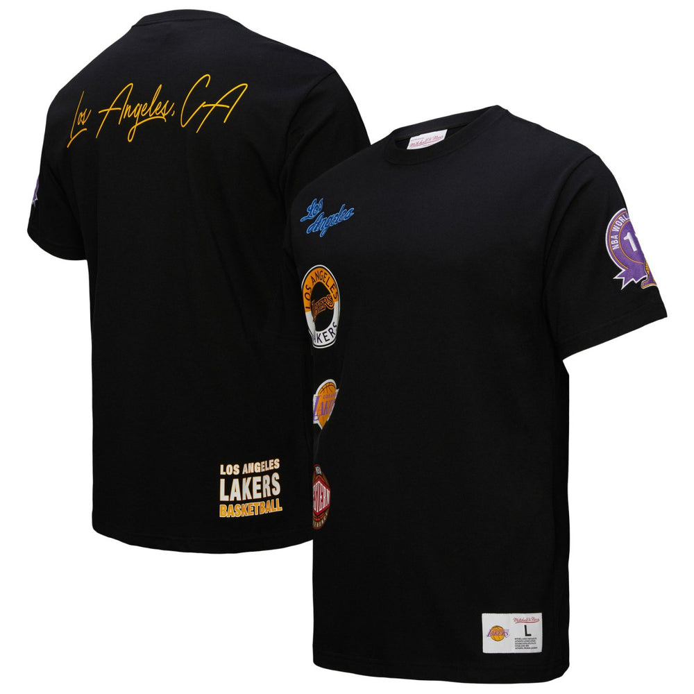 Los Angeles Lakers Black Out Collection Vintage Premium T-Shirt - Black shop