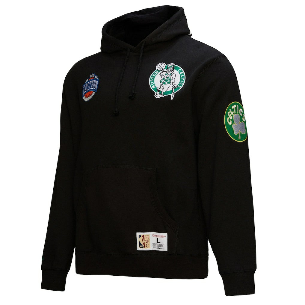 Boston Celtics Hardwood Classics Blackout Collection Pullover Hoodie - Black | Mitchell & Ness shop