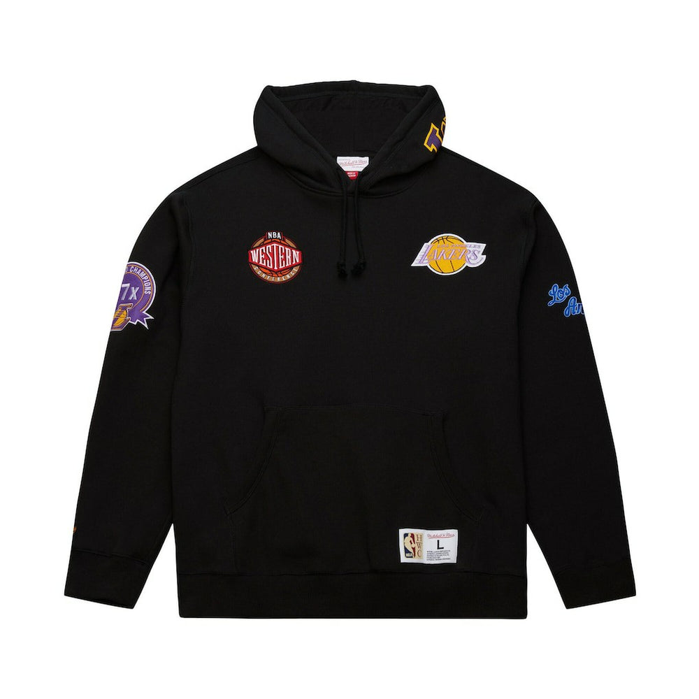 Los Angeles Lakers Hardwood Classics Blackout Collection Pullover Hoodie - Black | Mitchell & Ness shop