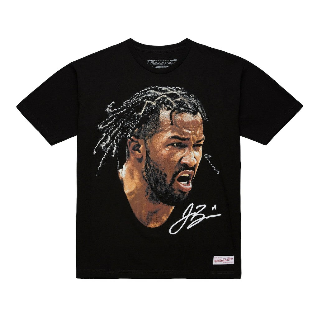 Jalen Brunson NBA Unisex Real Big Face Player T-Shirt - Black | Mitchell & Ness sale