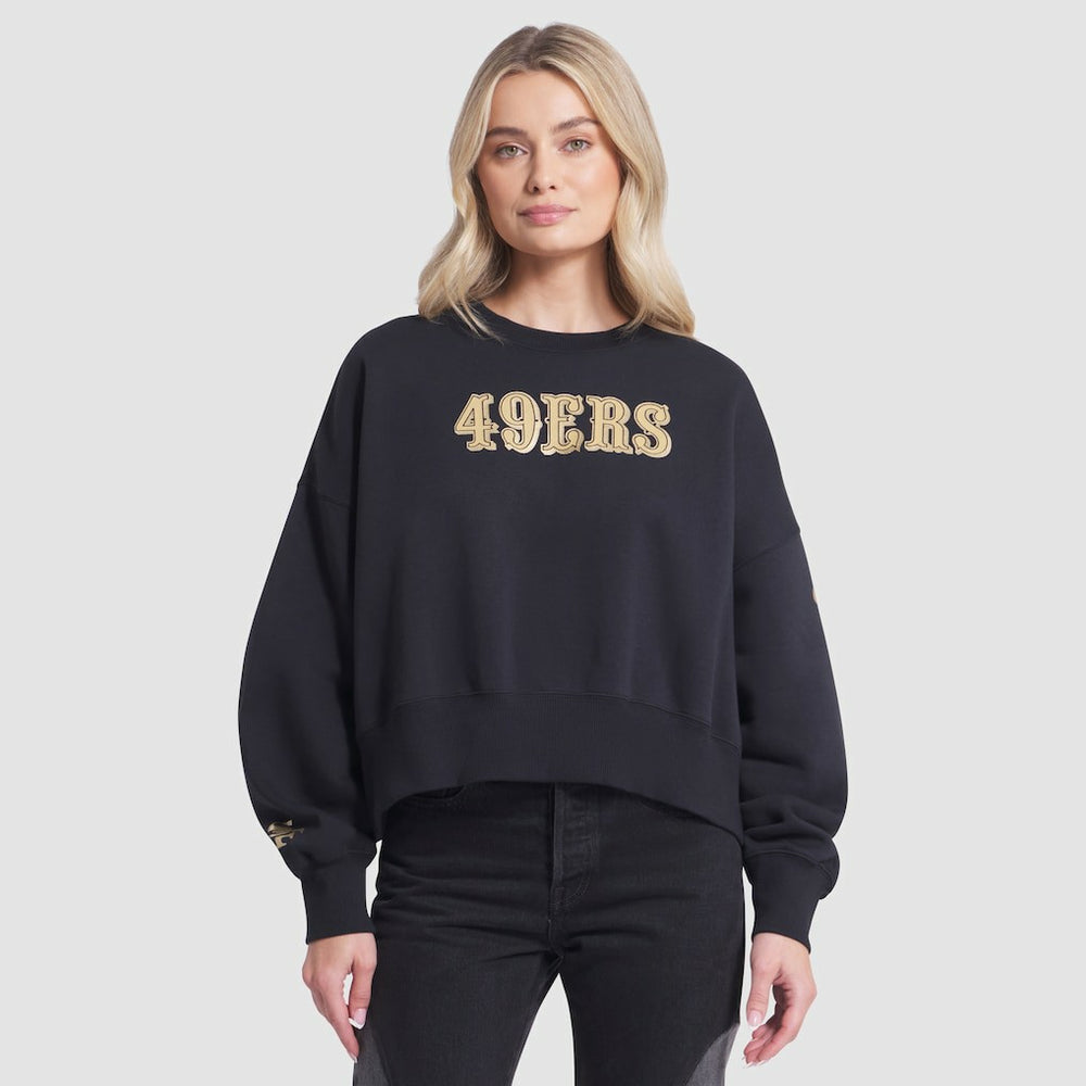 San Francisco 49ers Women's 2025 Rivalries Collection Oversized Phoenix Fleece Sweatshirt - Black | Nike discount