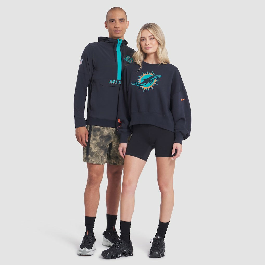Miami Dolphins Women's 2025 Rivalries Collection Oversized Phoenix Fleece Sweatshirt - Pitch Blue | Nike cheap